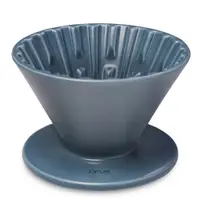 在飛比找PChome24h購物優惠-Driver竹節陶瓷咖啡濾杯-藍