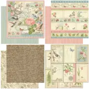 Graphic 45 Botanical Tea 4 different Sheets Very High Quality Rare & Retired