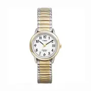 Ladies' Two Tone Timex Watch with Date Indiglo Light