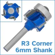 3mm Curved Edge Corner Round Over Cutter Router 6mm Shank Drill Bit Tool