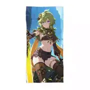 Collei Genshin Impact Claymore Anime Girl Beach Towel