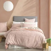 Renee Taylor Reversible 300TC Cotton Super King Quilt Cover Set Chessboard Cedar