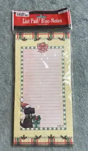 Mary Engelbreit 2006 Magnetic List Pad Christmas Scotty Dog 80 Sheets