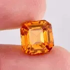 AAA 8.40 Ct Natural Golden Yellow Ceylon Sapphire Square Cut Loose Gem Certified