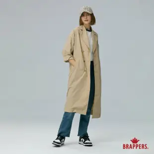 【BRAPPERS】女款 雙排釦長版風衣外套(卡其)