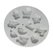Christmas Moon Bell 3D Shape Cake Silicone Mold Chocolate Fondant Polymer Mould