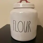 NEW RAE DUNN FLOUR CONTAINER CANISTER FARMHOUSE WHITE LARGE