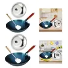 Wok Pan Chinese Wok for Induction Cooker Cookware Chef Wood Handle Boiling No