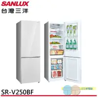 在飛比找蝦皮商城優惠-SANLUX 台灣三洋 250L 節能一級 變頻雙門冰箱 上