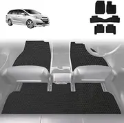 Outback GT 6D Diamond Custom-Fit Car Floor Mats, Compatible with Honda Odyssey 2014-2020 7 Seater (ViL) | Heavy Duty | Anti-Slip | All Weather Protection | Car Accessories