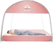 Gnat Net for Bed - Foldable Double Door Mesh Canopy Tent for Bedroom | Portable Gnat Netting for Children's Room, Travel Toddler Mesh Cover, Folding InsectShield for Sleeping Comfort