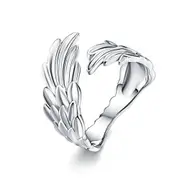 Guardian Wings Ring Silver plating Adjustable Finger Rings for Women Fashion Jewelry