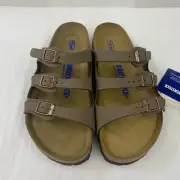 Birkenstock New w/ Box Florida Mocha Birkibuc Soft Footbed Narrow Select Size