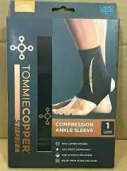 Tommie Copper Ankle Compression Sleeve Joint Ankle Pain Relief Large/X-Large