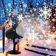 LED Projection Lamp, Christmas LED Projector Light Outdoor Christmas Snowflake Projector Lights for Christmas, Halloween, Party, Wedding, Indoor, Outdoor