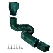 plusgutter Green1-Pack Rain Gutter Downspout Extensions Flexible, Drain Downs...
