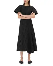 Ganni Striped Midi Dress