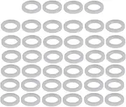 uxcell Silicone Flat Washers 24mm OD 16mm ID 3mm Thickness Sealing Gasket for Faucet Pipe Water Hose, White, Pack of 40