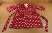 Vera Bradley Womens Small/Medium Dark Red Duffel Mosaic Belted Short Robe NWT