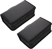 2Pcs Capacity Holder Case Portable Disc Storage Bag Organizer Pouch for Home and Travel Lightweight Design for Discs