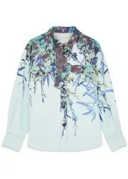 Forte_forte Heaven Printed Denim Shirt - Blue - 1 (UK 8 / S) 1 (UK 8 / S)
