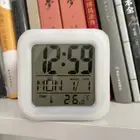 7 Colors Digital Clock Thermometer LED Clock Nightlight Alarm Clock Home Decor