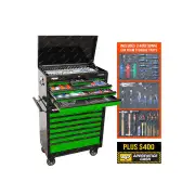 SP Tools 417Pcs Sumo Custom Series Toolkit Plus Bonus Eva Trays Metric/SAE Green