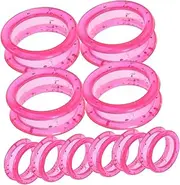 Silicone Scissors Finger Rings 12pcs Soft Pet Shears Finger Rests Comfortable Sturdy for Dog Grooming Hair Cutting Scissor Accessories Colorful Organized