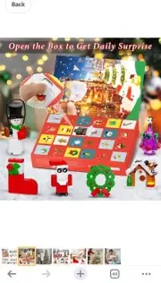 Christmas Advent Calendar 2024 Ornament Decor Sets Compatible with Lego, Santa N