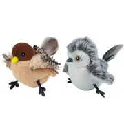 Chirping Bird Cat Toy Interactive Cat Toy W/ Soft Light Detachable Toy