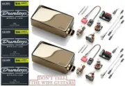 EMG 81 + 60 GOLD ACTIVE HUMBUCKER PICKUP SET SHORT SHAFT POTS ( 3 STRING SETS )