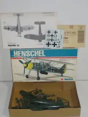 Vintage 1979 Airfix 1/72 Henschel Hs 126 reconnaissance squadron plane model kit