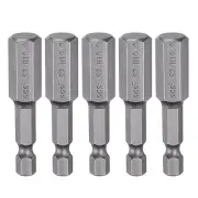 5pcs H10.0 Hex Head Drill Bit Wrench 10mm Flat Tip 1/4" Shank 50mm Long Magnetic