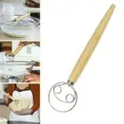 Handle Flour Beater Flour Mixer Danish Dough Stirrer Stainless Steel Coil Whisk