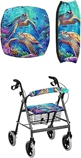 LedBack Sea Turtles Print Rollator Seat Cover Walkers, Rollators & Accessories Walker Covers Soft and Comfortable Rollator Seat Cushion, Easy to Install