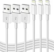 DFLASHS 3FT MFi Certified iPhone Lightning Cable 3-Pack - Compatible with iPhone 14/13/12/11 Pro Max/XR/XS/X/8/7/6/5/iPad/iPod Touch & Beats Pill+
