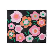 Annabel Trends Cotton Knit Throw Blanket Sofa Decor 125x150cm Midnight Bloom
