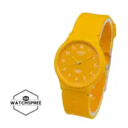 Casio Classic Analog Pop Series Bio-Based Yellow Resin Band Watch MQ-24B-9B
