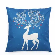 2Pcs Christmas LED lights Linen Pillow Case Cushion Cover Home Bed Sofa Decor