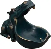 PHEZEN Hippo Statue Decorative Tray, Large Capacity Key Bowl, Jewelry Tray, Candy Dish