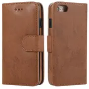 iPhone 7 8 Se2 Se3 Case, Card Slots Retro Leather Wallet Shockproof Flip Cover Magnetic Closure Bookstyle Stand Case - Black