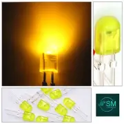 Oval Yellow 546 LED Light Emitting Led Diode Colour Diffused Head LED 595nm