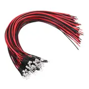 3mm LED Diode Light, 50 Pcs 9-12V Pre Wired LED Lights Bulb Orange Light