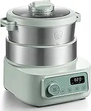 Automatic Dough Mixer, Versatile Dough Mixer, Hands-Free 15-Minute Operation 220w Copper Motor, 24-Hour Smart Reservation, Non-Slip Design for Family Gatherings