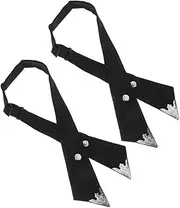 [FRCOLOR] 2pcs Classic Cross Bow Tie for Men and Women Elegant Clip Ties for School Uniforms Cosplay and Formal Events Durable Accessory Outfit
