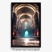 Pixel Art Poster - Awesome Catacombs (8 Bit Psychedelic Trippy Video Game Print)