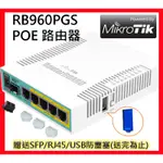 【ROUTEROS專業賣家】台灣公司貨RB960PGS HEX 802.3AF/AT 4PORT POE路由器