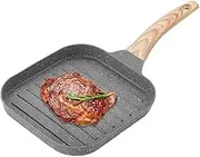 Grilling Pan – Nonstick, Stove Griddle, Outdoor Skillet | Ridged Aluminum Texture Enhances Searing, Heat Conductive Base Promotes Even for Burgers, Sausages, Eggs, Steak, Camping