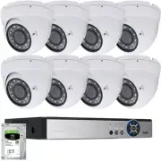16 Channel DVR 8 pcs 1080p HD Outdoor Home CCTV Security Camera System 2TB HDD