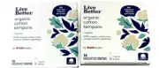 (2) Live Better Organic Cotton Tampons CVS Health Regular 16Ct (32 total)